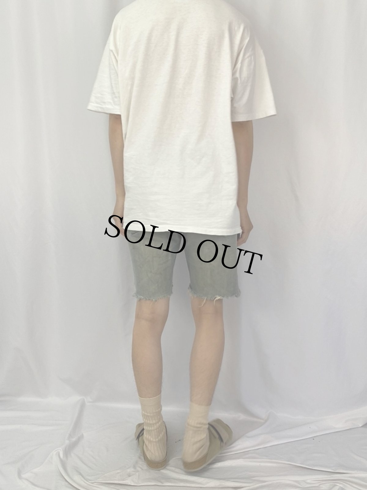 画像4: 40〜50's Lee 101B センター赤タグ カットオフデニムショーツ W33 (4)