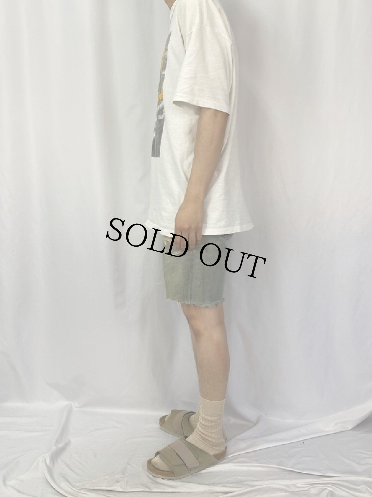 画像3: 40〜50's Lee 101B センター赤タグ カットオフデニムショーツ W33 (3)