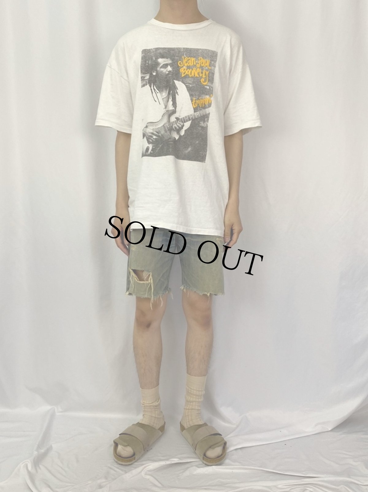 画像2: 40〜50's Lee 101B センター赤タグ カットオフデニムショーツ W33 (2)