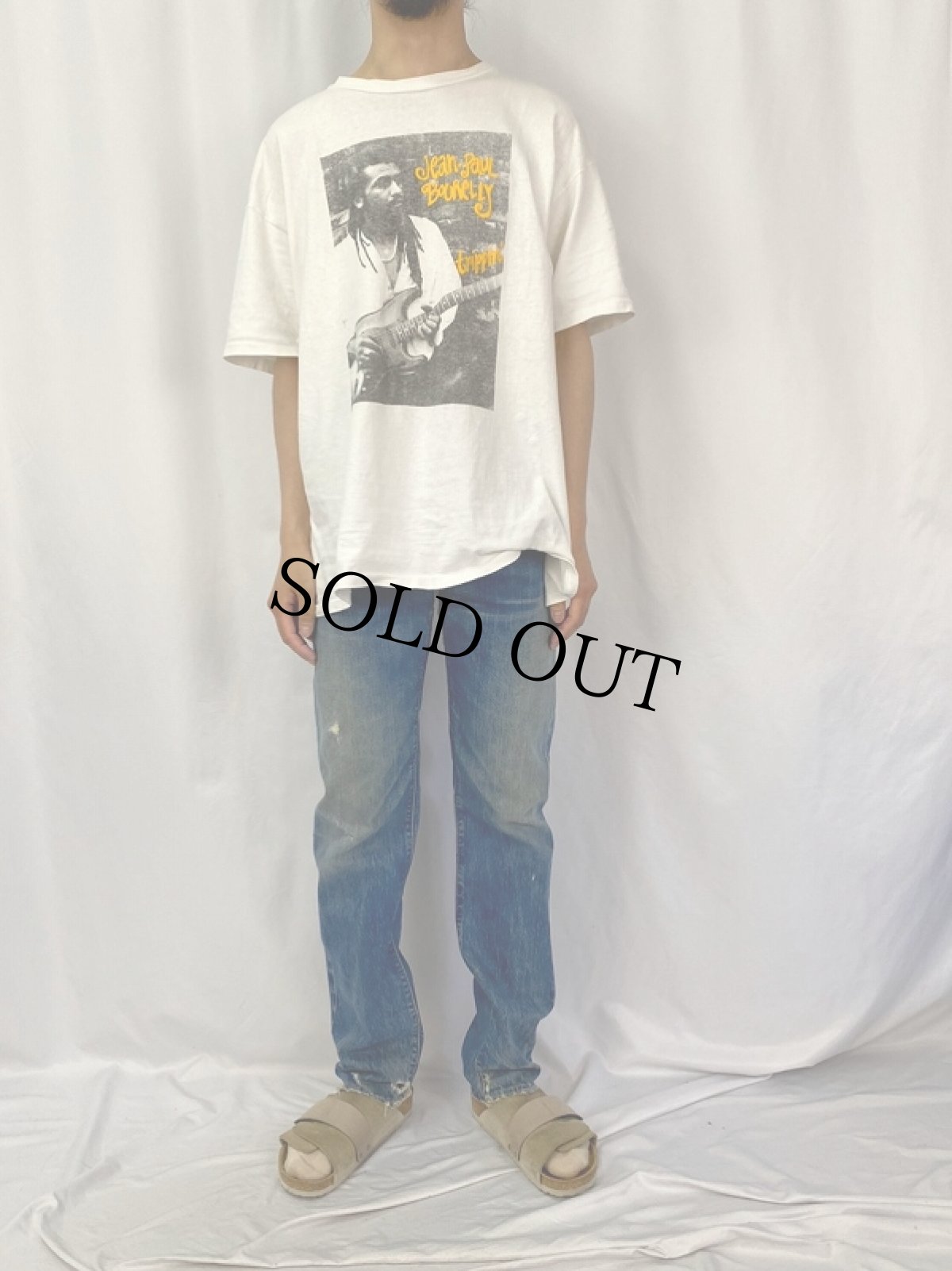 画像2: 60〜70's Levi's 505 BIGE デニムパンツ 耳付き W32 (2)