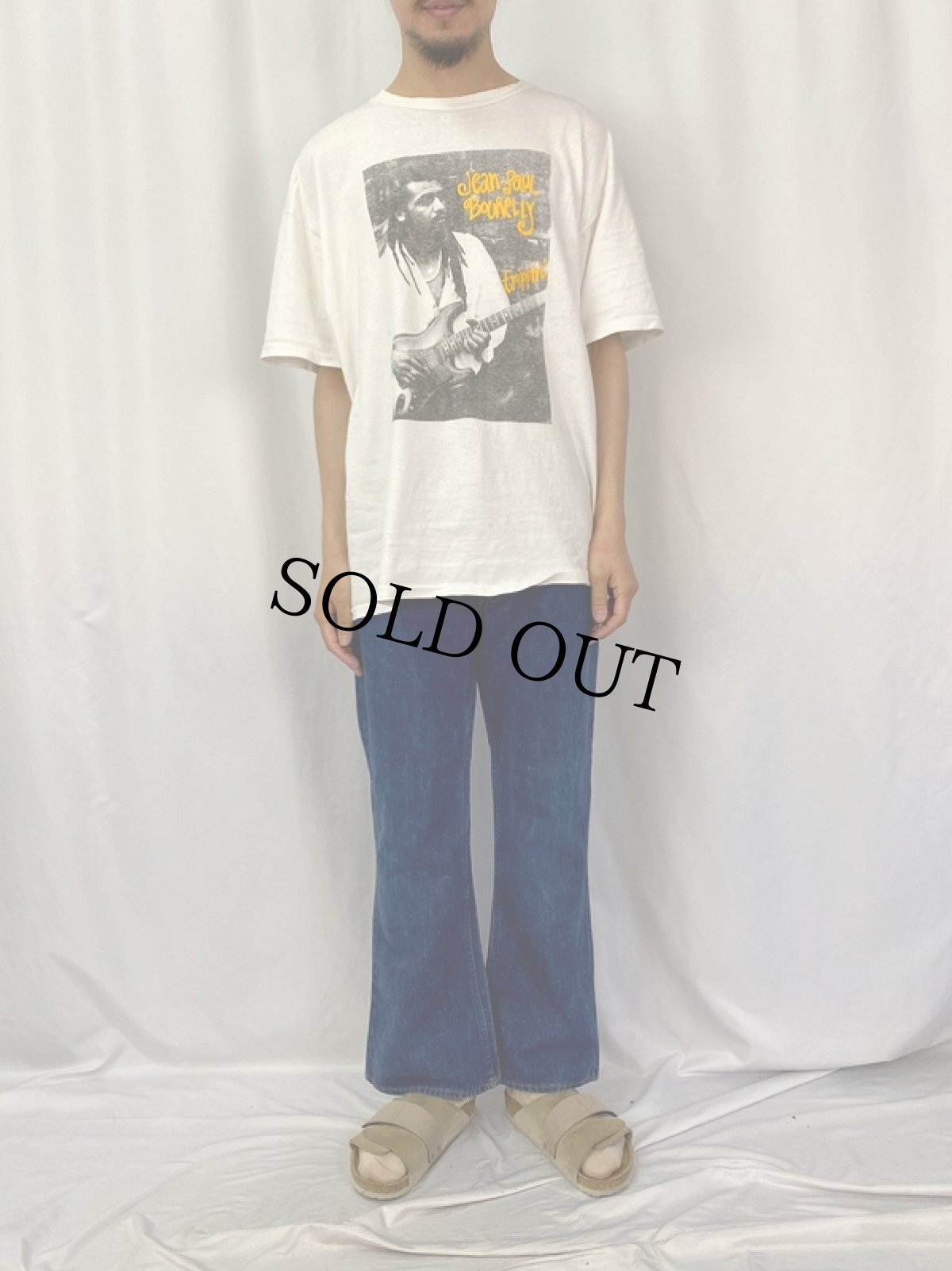 画像2: 70's LEVI'S 646 BIGE ベルボトムデニムパンツ W33 (2)