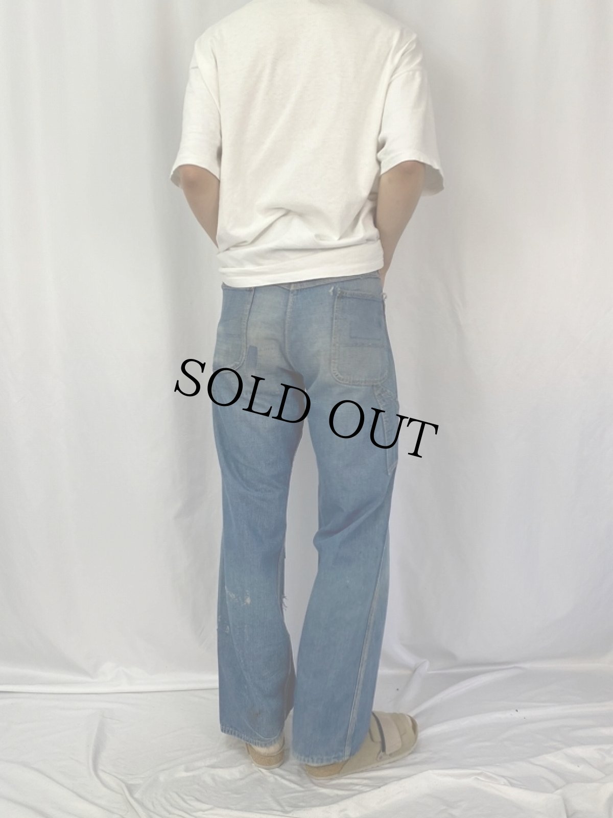 画像4: 50's STOREBRAD デニムペインターパンツ W29 (4)