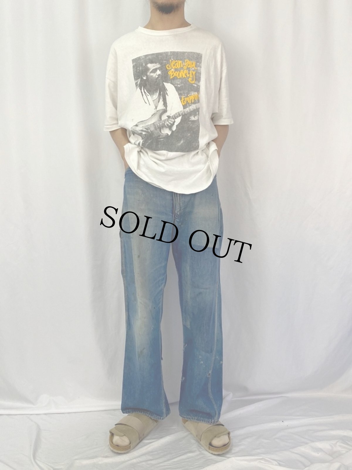 画像2: 50's STOREBRAD デニムペインターパンツ W29 (2)