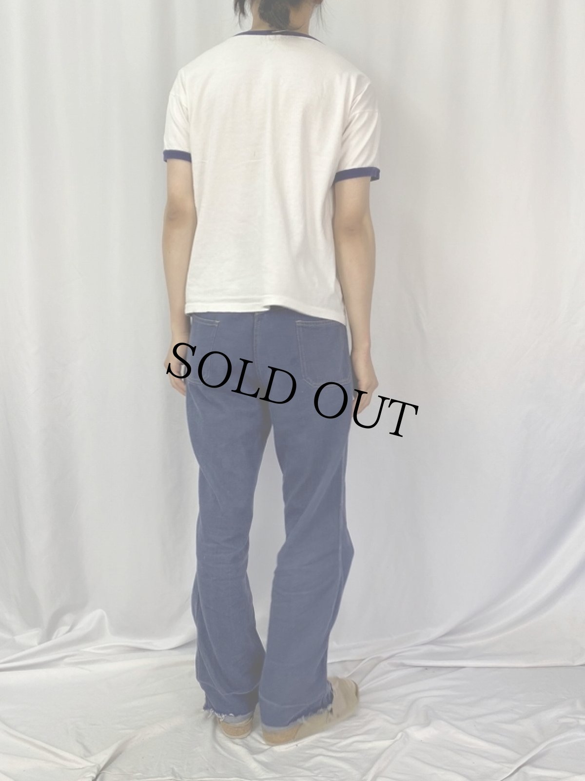 画像4: 70's Champion USA製 バータグ "I LOVE BEND, OREGON" ラバープリントリンガーTシャツ XL (4)