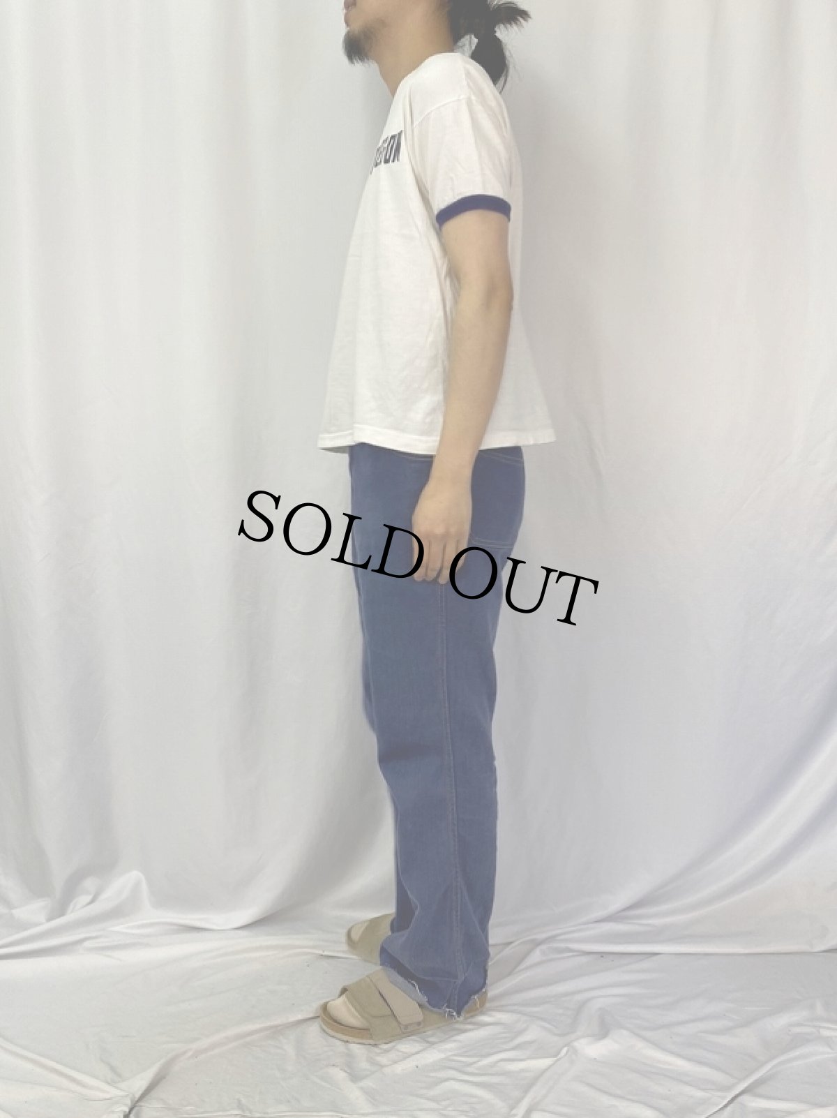 画像3: 70's Champion USA製 バータグ "I LOVE BEND, OREGON" ラバープリントリンガーTシャツ XL (3)