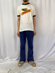 画像2: 70〜80's DEKALB イラストプリントリンガーTシャツ XL (2)