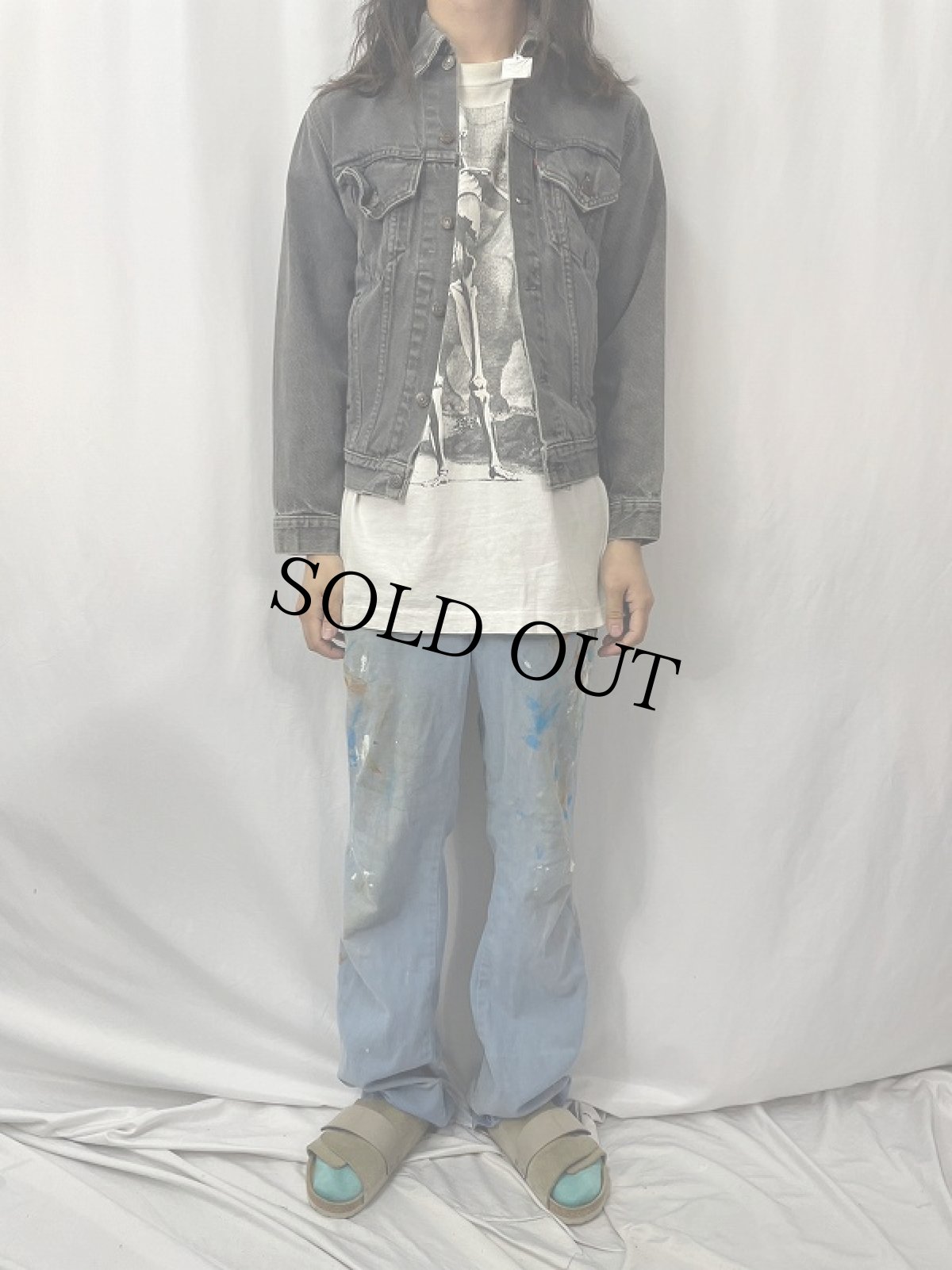 画像2: 80's Levi's 70506-0259 USA製 ブラックデニムジャケット  (2)