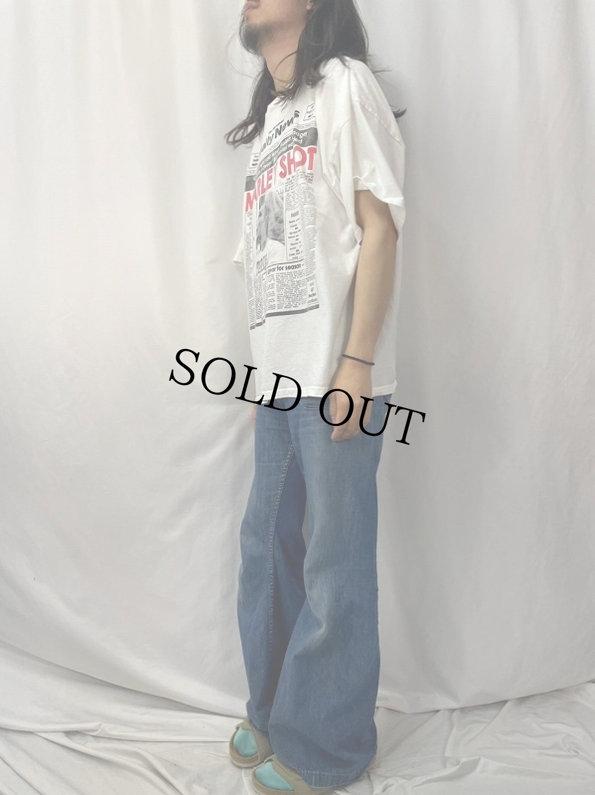 画像3: BOB MARLEY "The Jamaican Daily News" プリントTシャツ 2X (3)