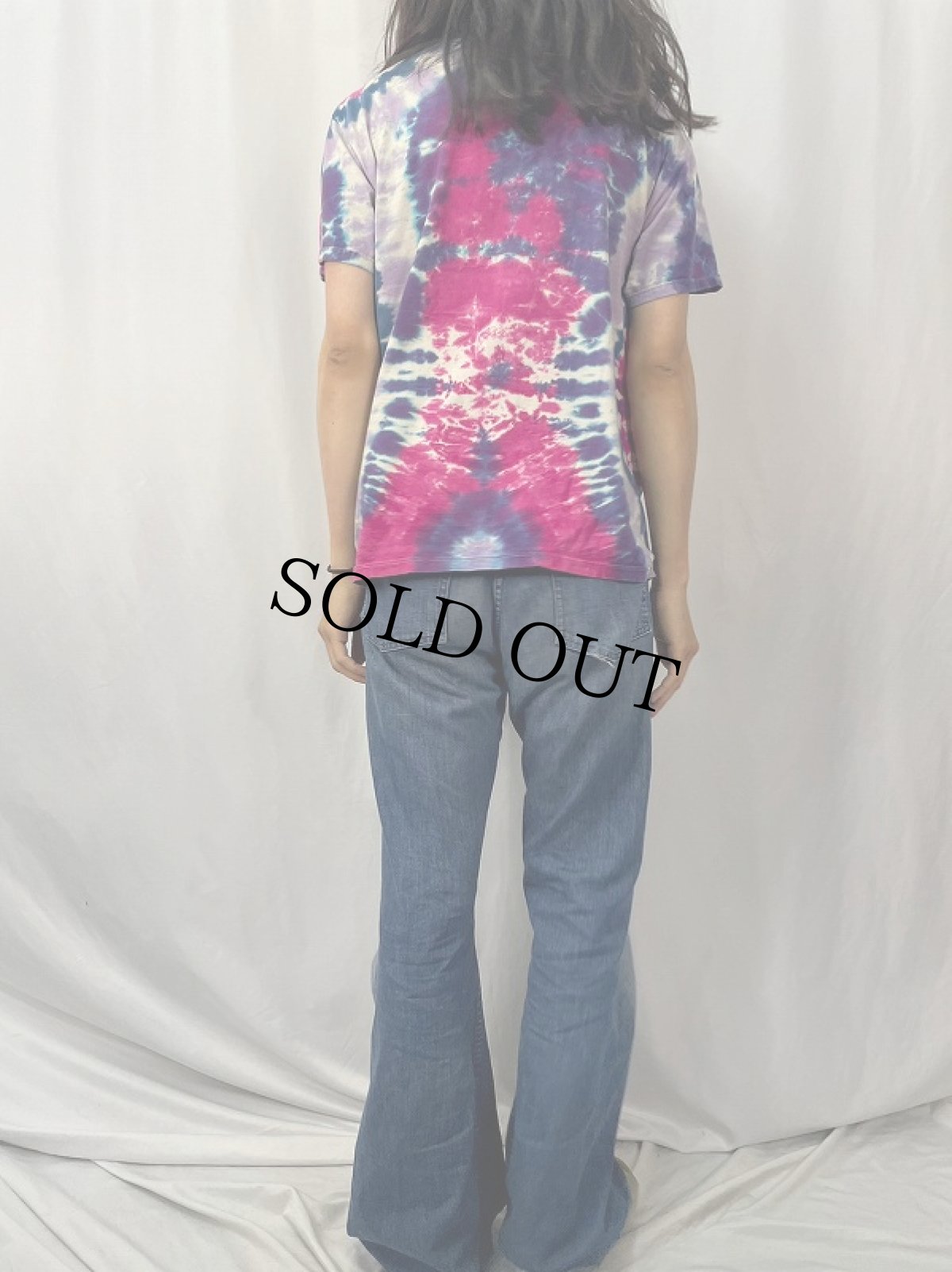 画像4: 90's Jimi Hendrix タイダイ染め ミュージシャンTシャツ L (4)