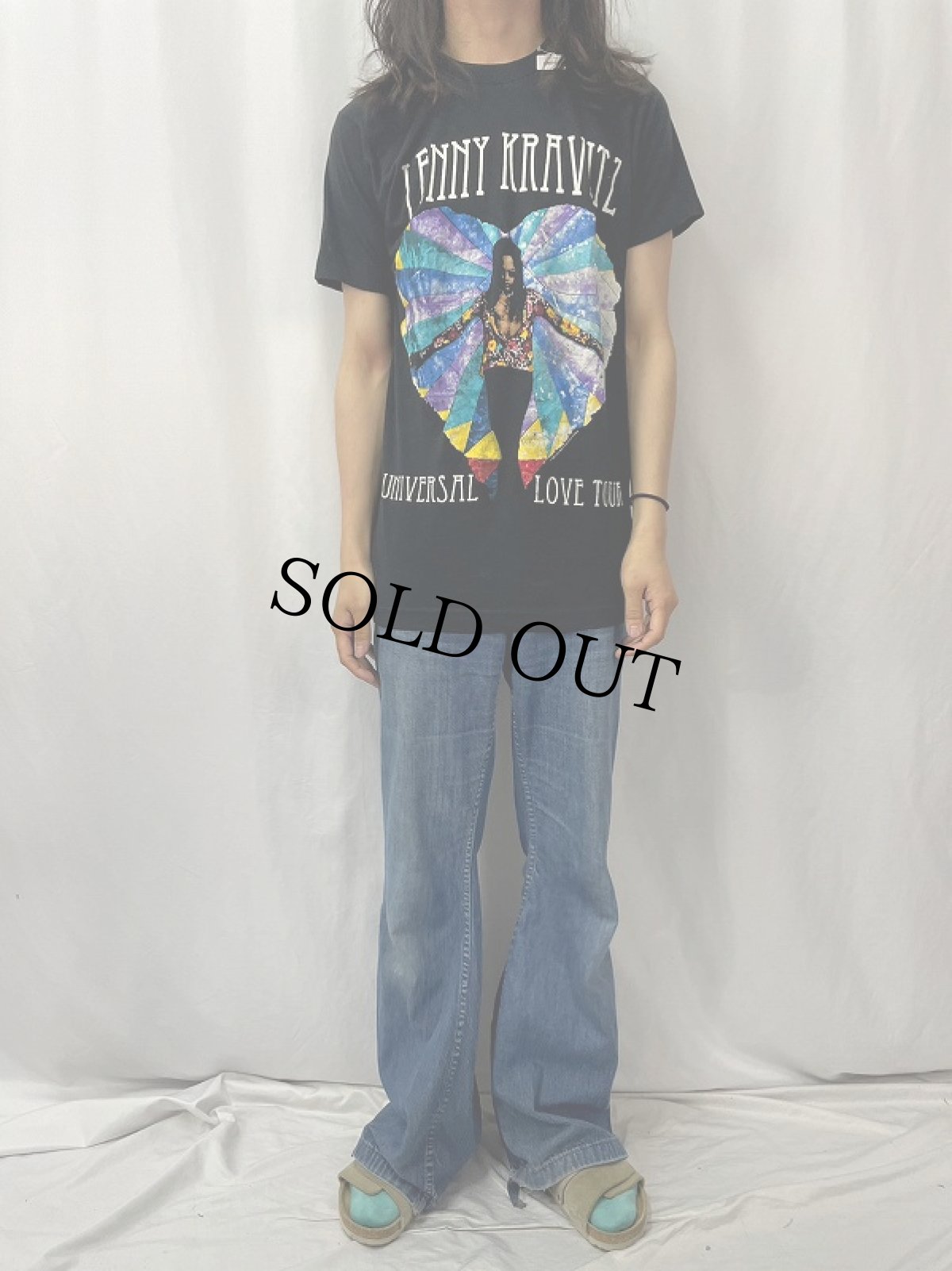 画像2: 90's LENNY KRAVITZ CANADA製 "UNIVERSAL LOVE TOUR" ミュージシャンツアーTシャツ L (2)