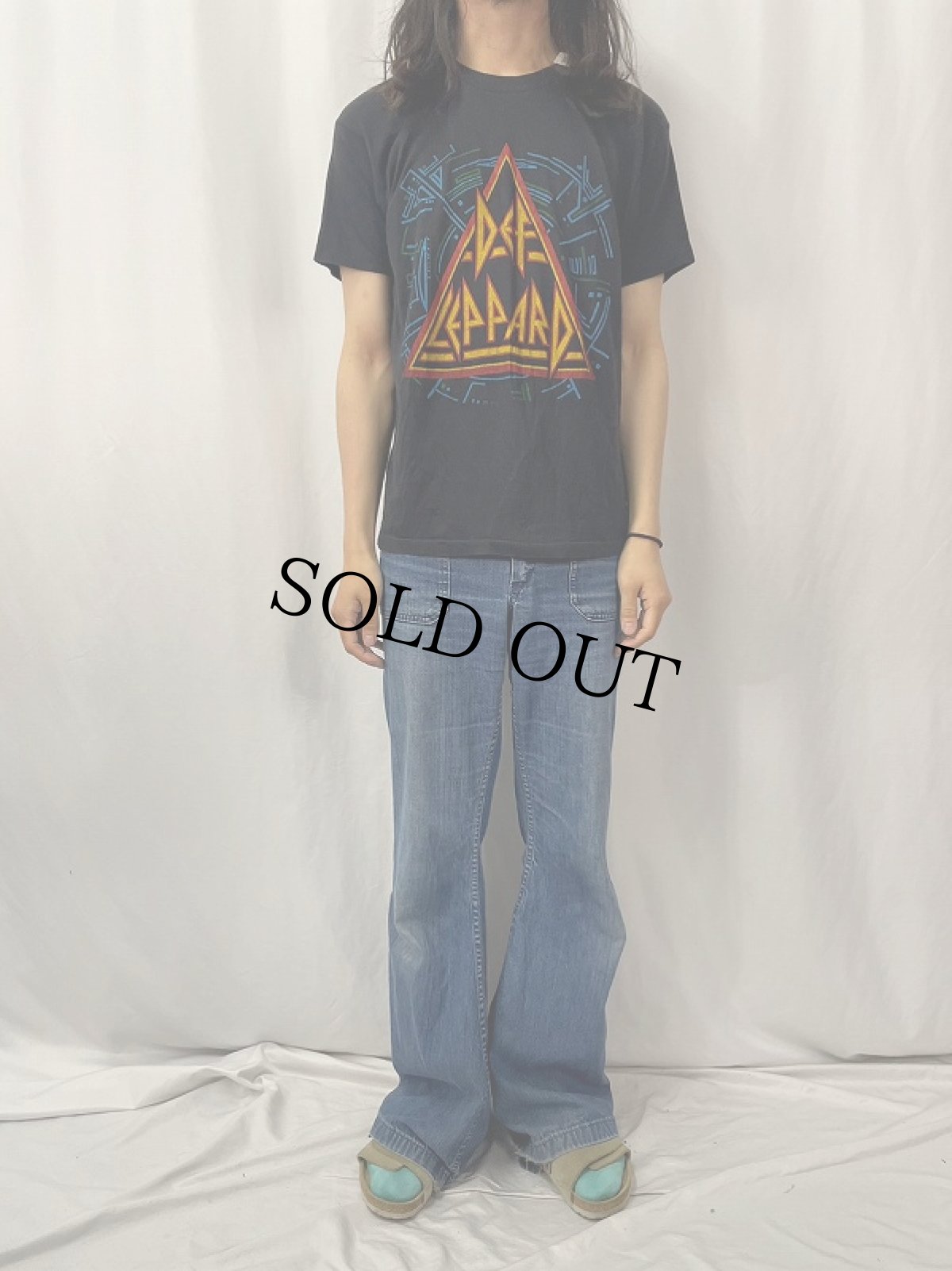 画像2: 80's DEF LEPPARD ロックバンドTシャツ XL (2)