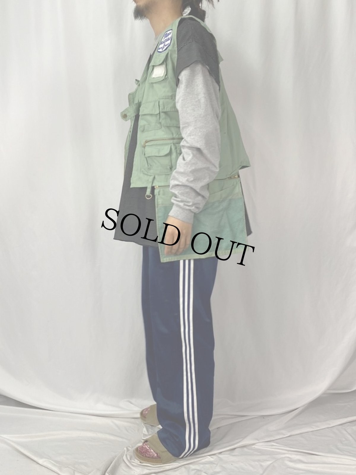 画像3: 70's WORLD FAMOUS SANFORIZED KOREA製 フィッシングベスト L (3)