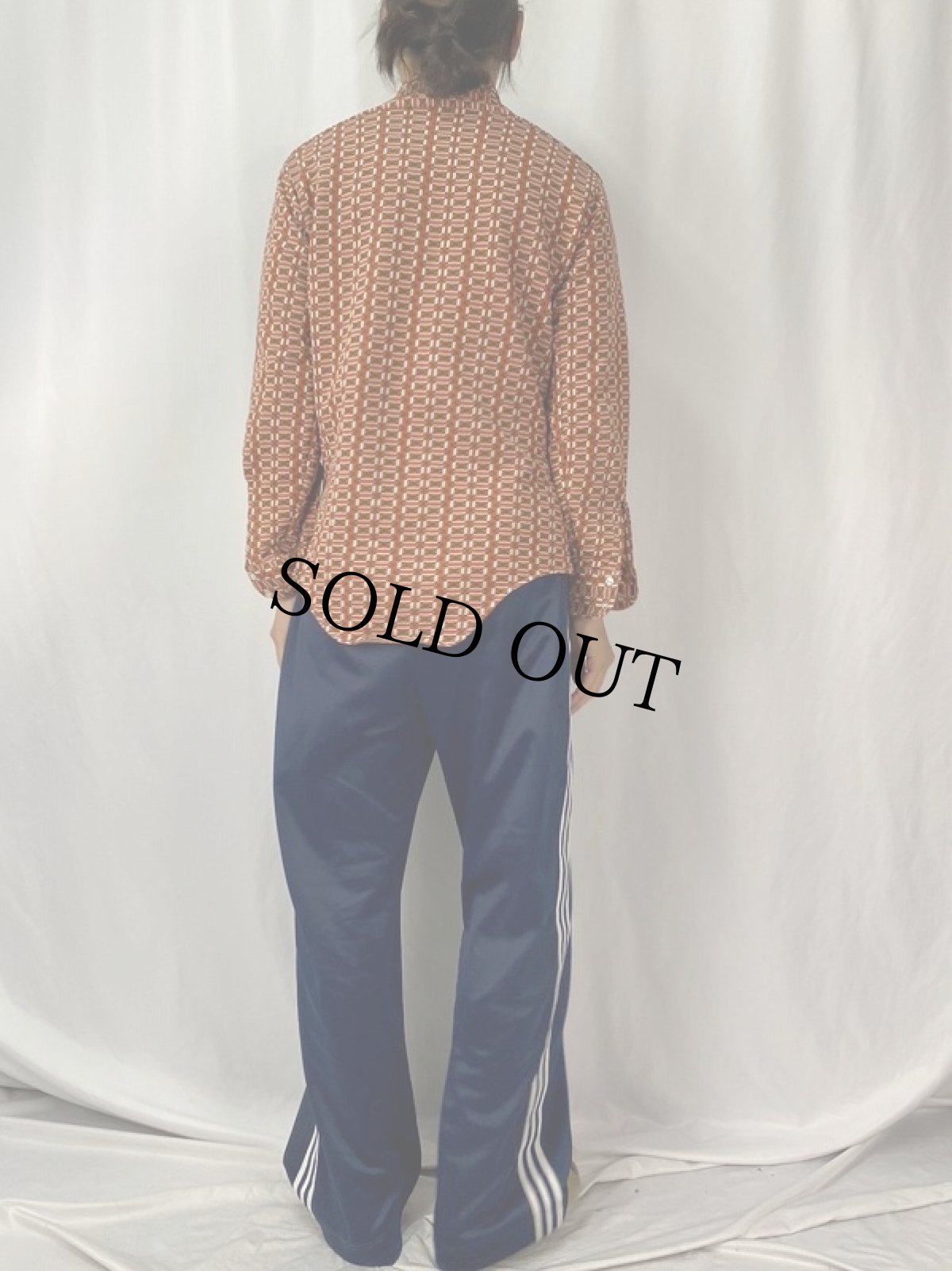 画像4: 70's machII by Arrow 総柄 ジャガード織 シャツ M (4)