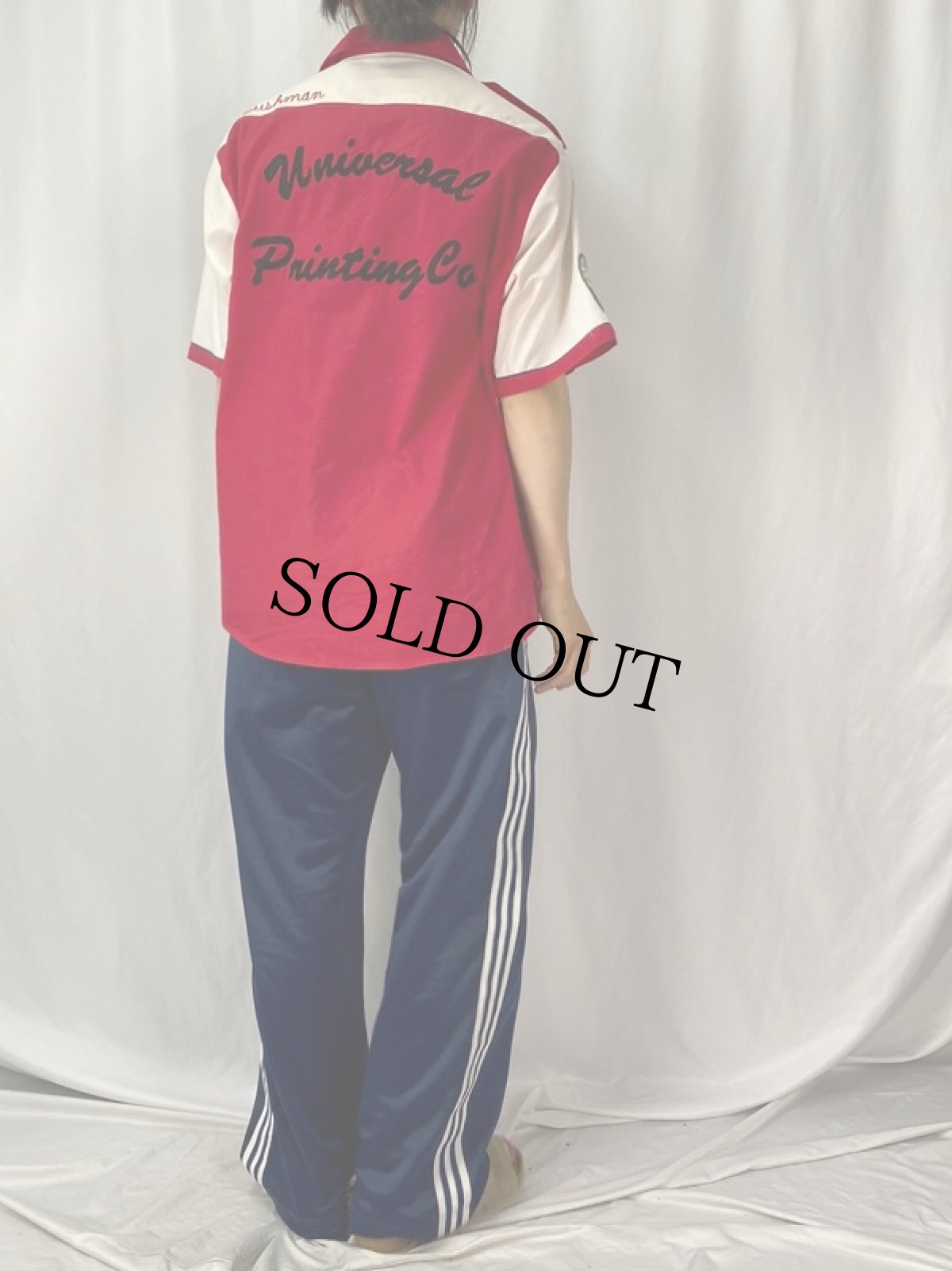 画像5: 80's King Louie USA製 チェーン刺繍 ボーリングシャツ L (5)