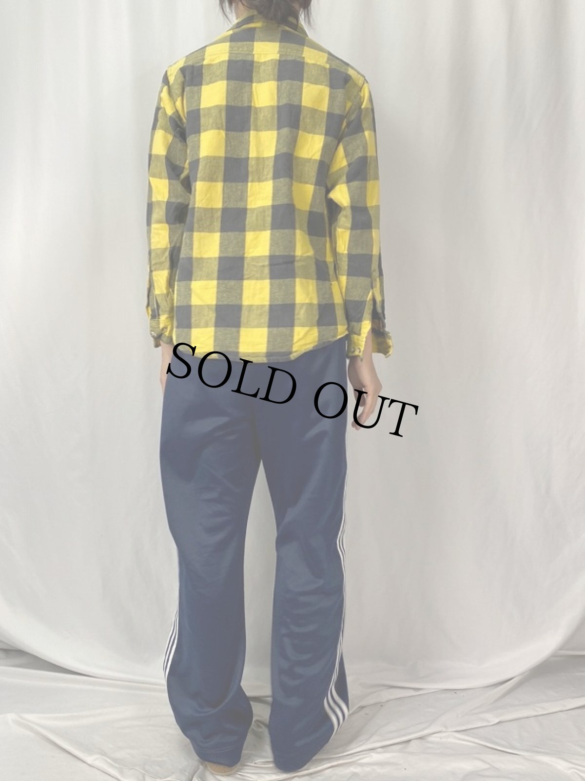 画像4: 80〜90's ST JOHN'S BAY USA製 バッファローチェック柄 ヘビーネルシャツ M (4)