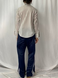 画像4: 70's VAN HEUSEN Vanknit 総柄 ジャガード織 ボタンダウンシャツ  (4)