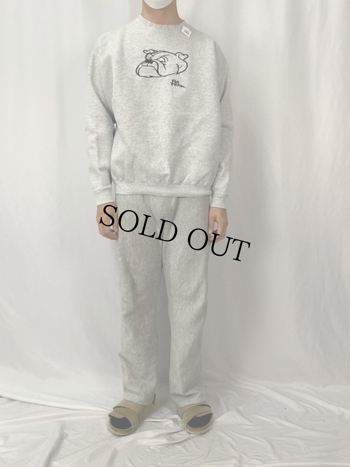 画像2: 90's NO FEAR ブルドッグ刺繍 スウェット (2)