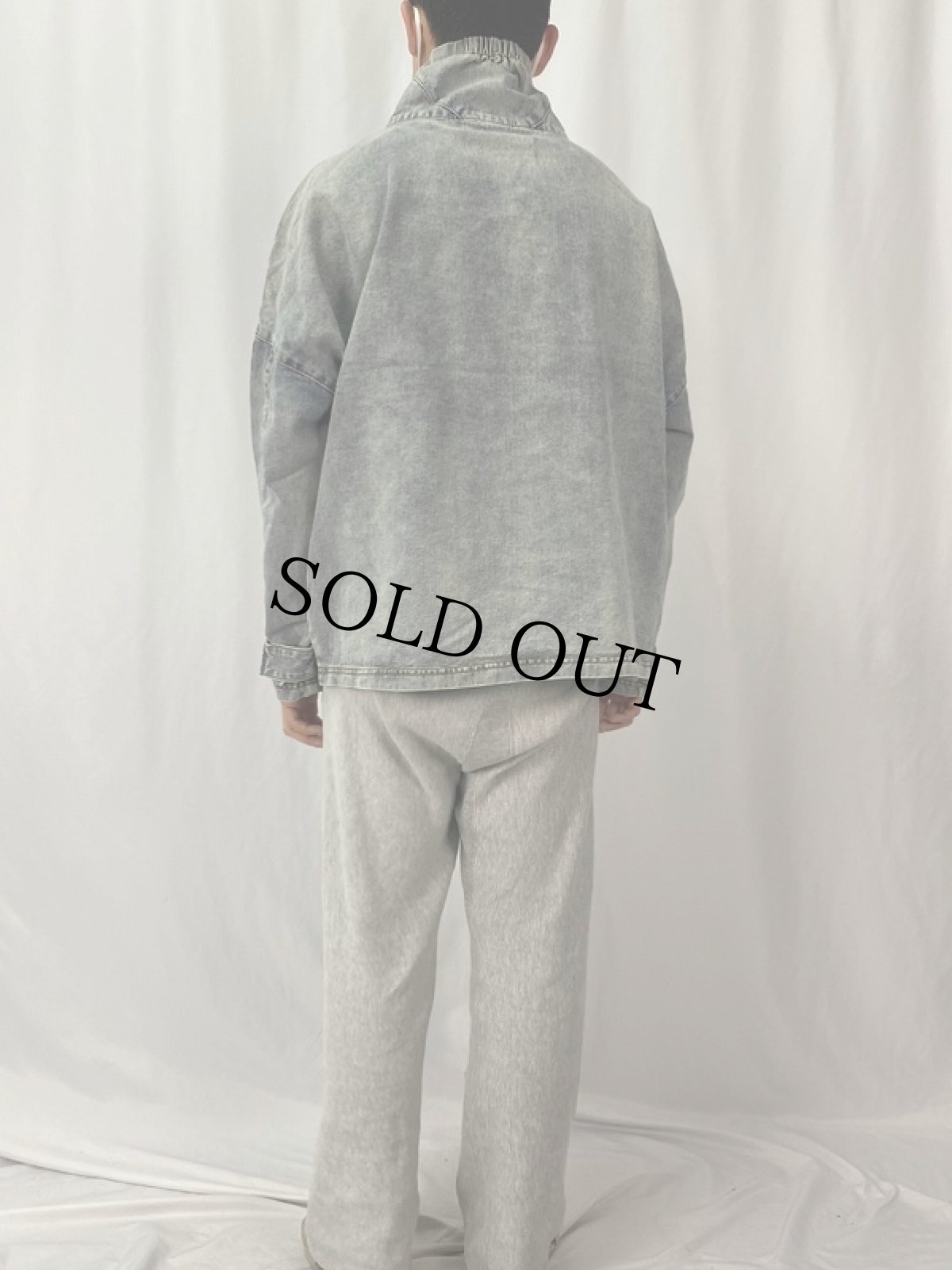 画像4: TKPA ハーフジップ デニムプルオーバージャケット L (4)