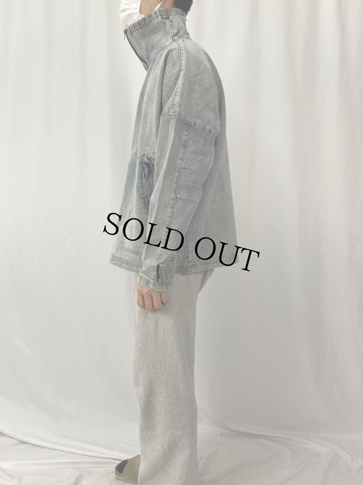 画像3: TKPA ハーフジップ デニムプルオーバージャケット L (3)