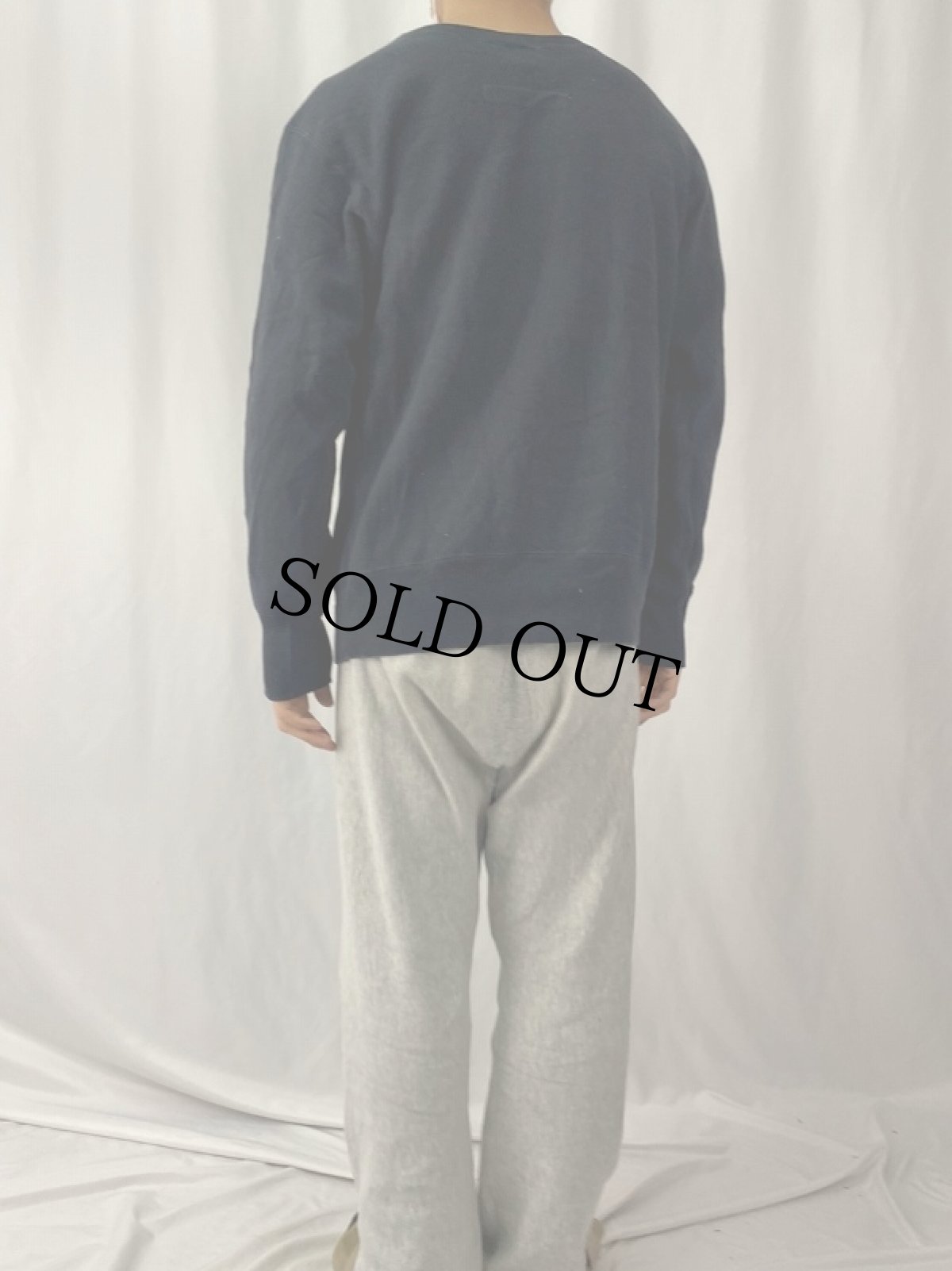 画像4: Champion REVERSE WEAVE 目無し 前V スウェット XL BLACK (4)