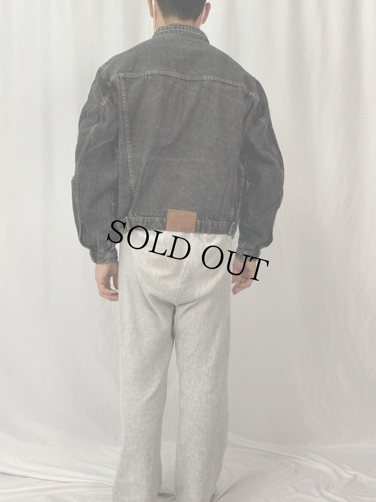 画像4: OBOUSH COMPANY ブラックデニムジャケット  (4)