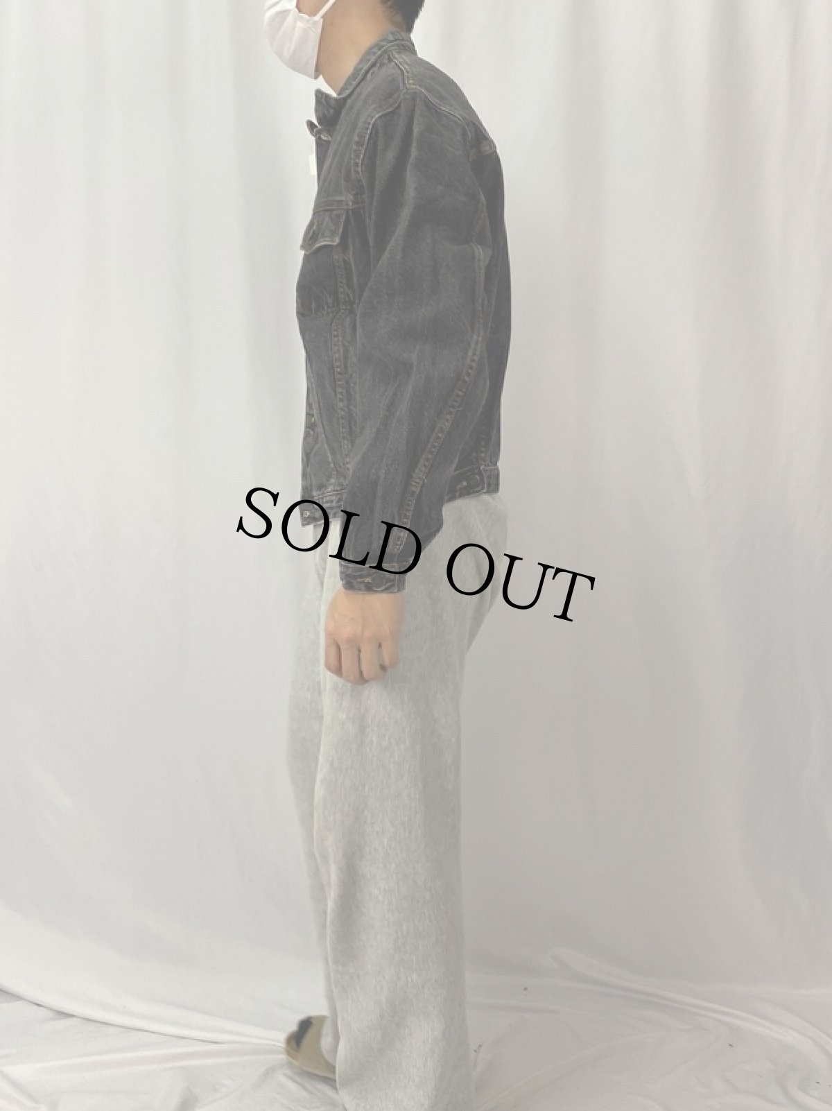 画像3: OBOUSH COMPANY ブラックデニムジャケット  (3)