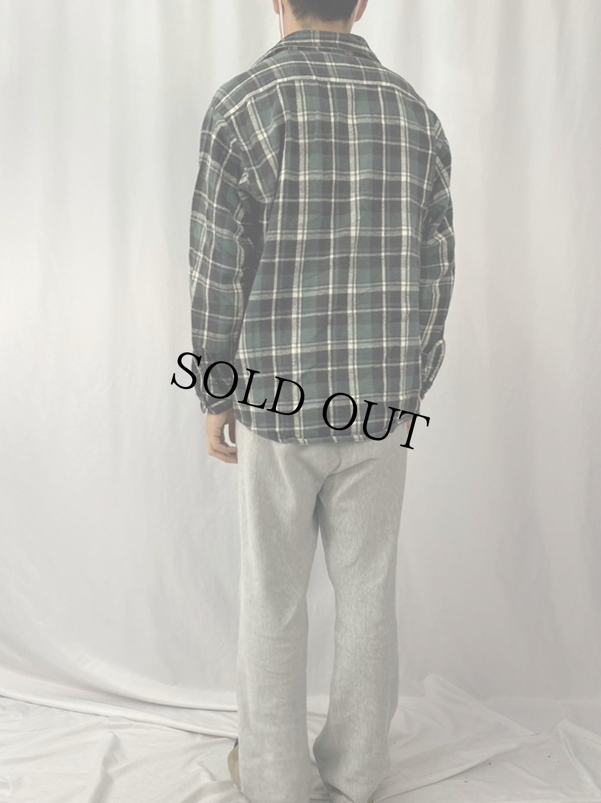 画像4: FIVE BROTHERS チェック柄 ヘビーネルシャツ XL (4)