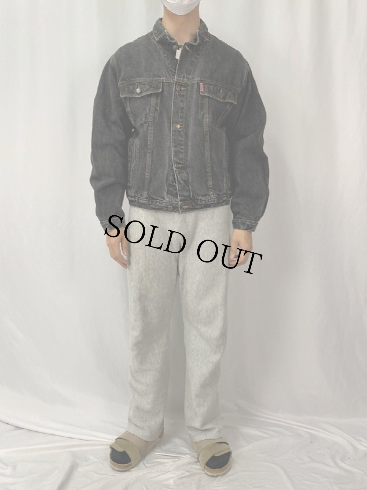 画像2: OBOUSH COMPANY ブラックデニムジャケット  (2)