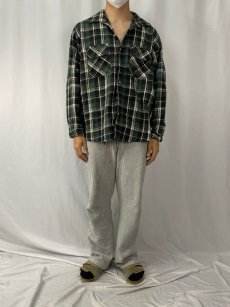画像2: FIVE BROTHERS チェック柄 ヘビーネルシャツ XL (2)