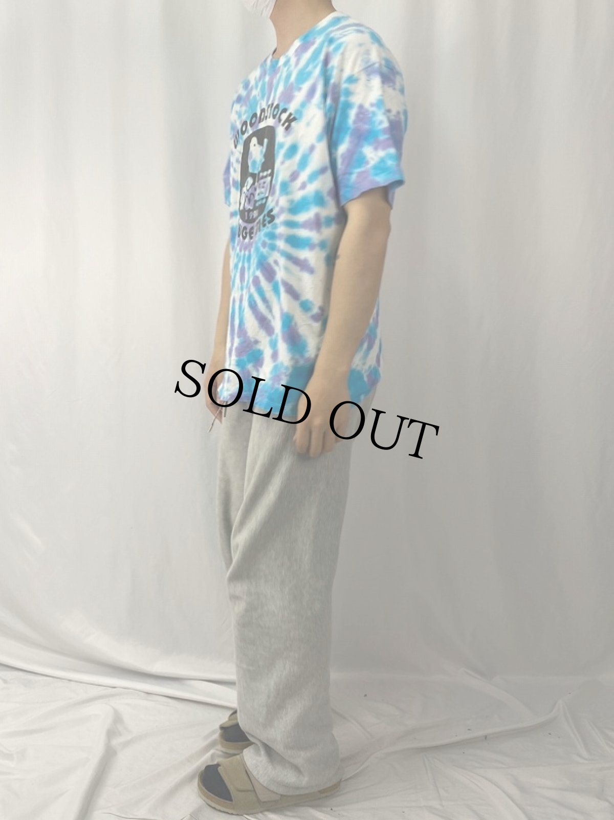 画像3: 90's WOODSTOCK SAUGERTIES ロックフェスティバル タイダイTシャツ L (3)