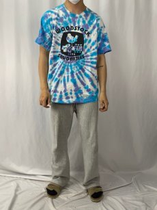 画像2: 90's WOODSTOCK SAUGERTIES ロックフェスティバル タイダイTシャツ L (2)