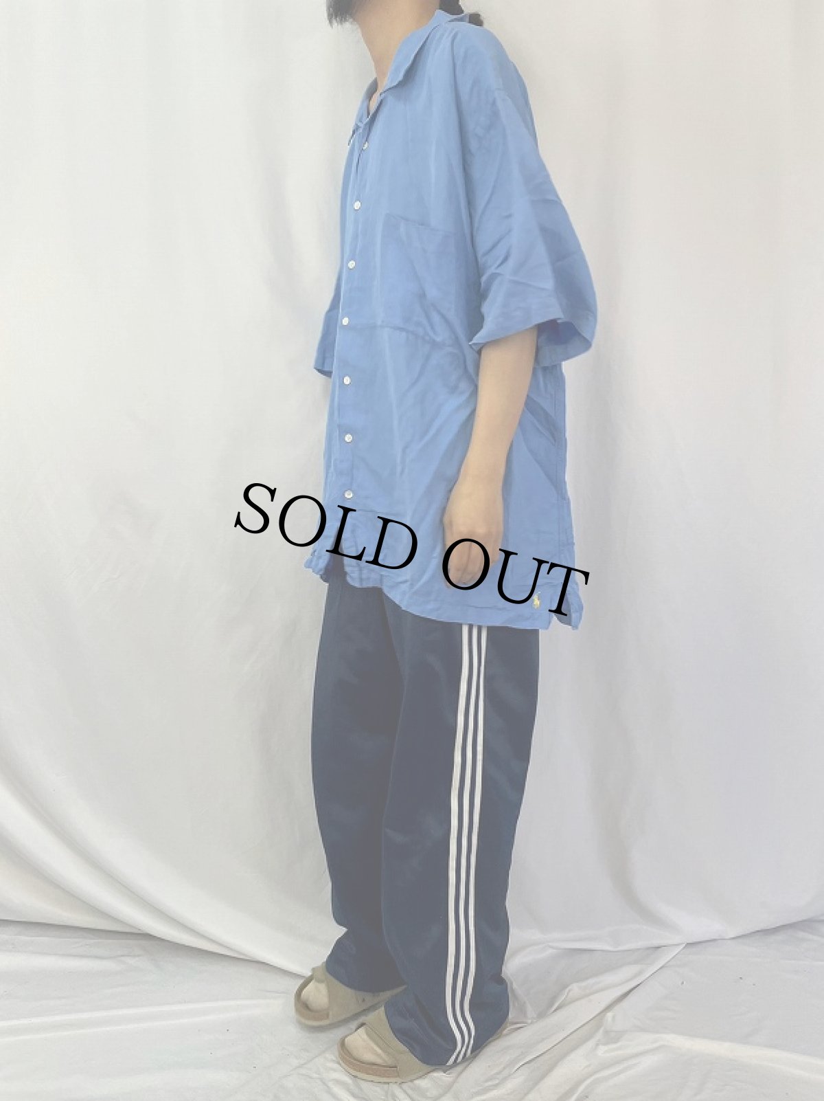 画像3: POLO Ralph Lauren リネン×シルク オープンカラーシャツ 4XB (3)