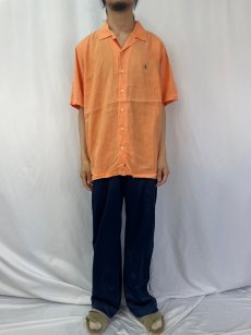 画像2: POLO Ralph Lauren "CURHAM CLASSIC FIT" リネン×コットン オープンカラーシャツ L (2)