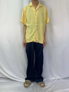画像2: POLO Ralph Lauren "CURHAM CLASSIC FIT" リネン×コットン オープンカラーシャツ L (2)