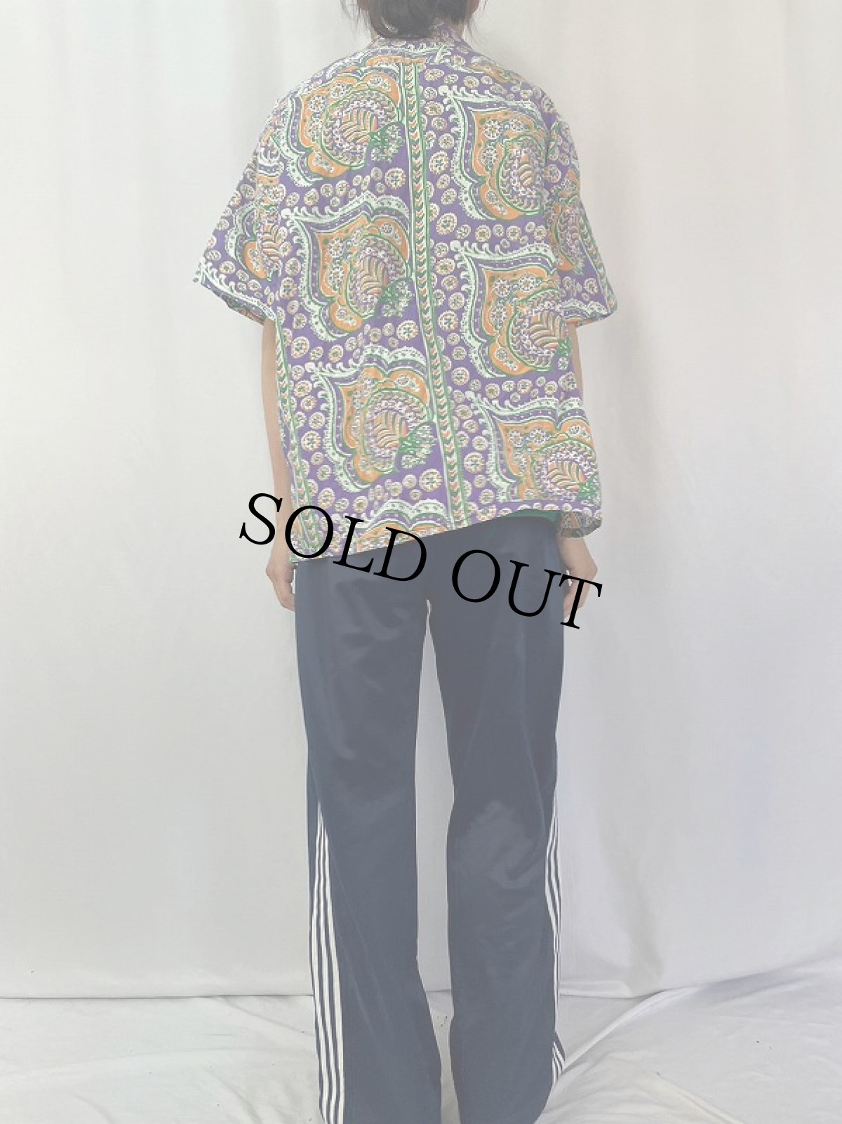 画像4: 90's〜 POLO Ralph Lauren "ANDY CAMP" オリエンタル柄 コットンオープンカラーシャツ L (4)