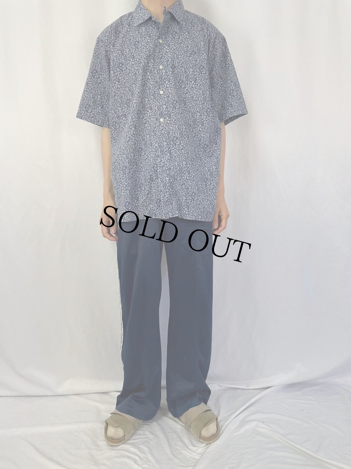 画像2: POLO Ralph Lauren "CALDWELL" 花柄 コットンオープンカラーシャツ L (2)