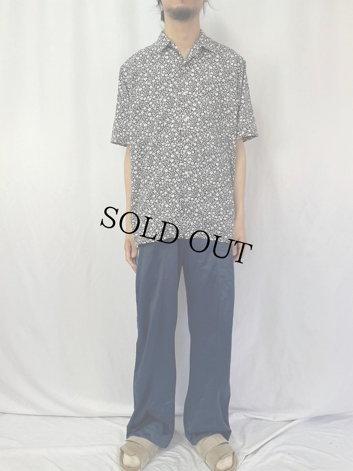 画像2: POLO Ralph Lauren "CLAYTON" 花柄 コットンオープンカラーシャツ M (2)