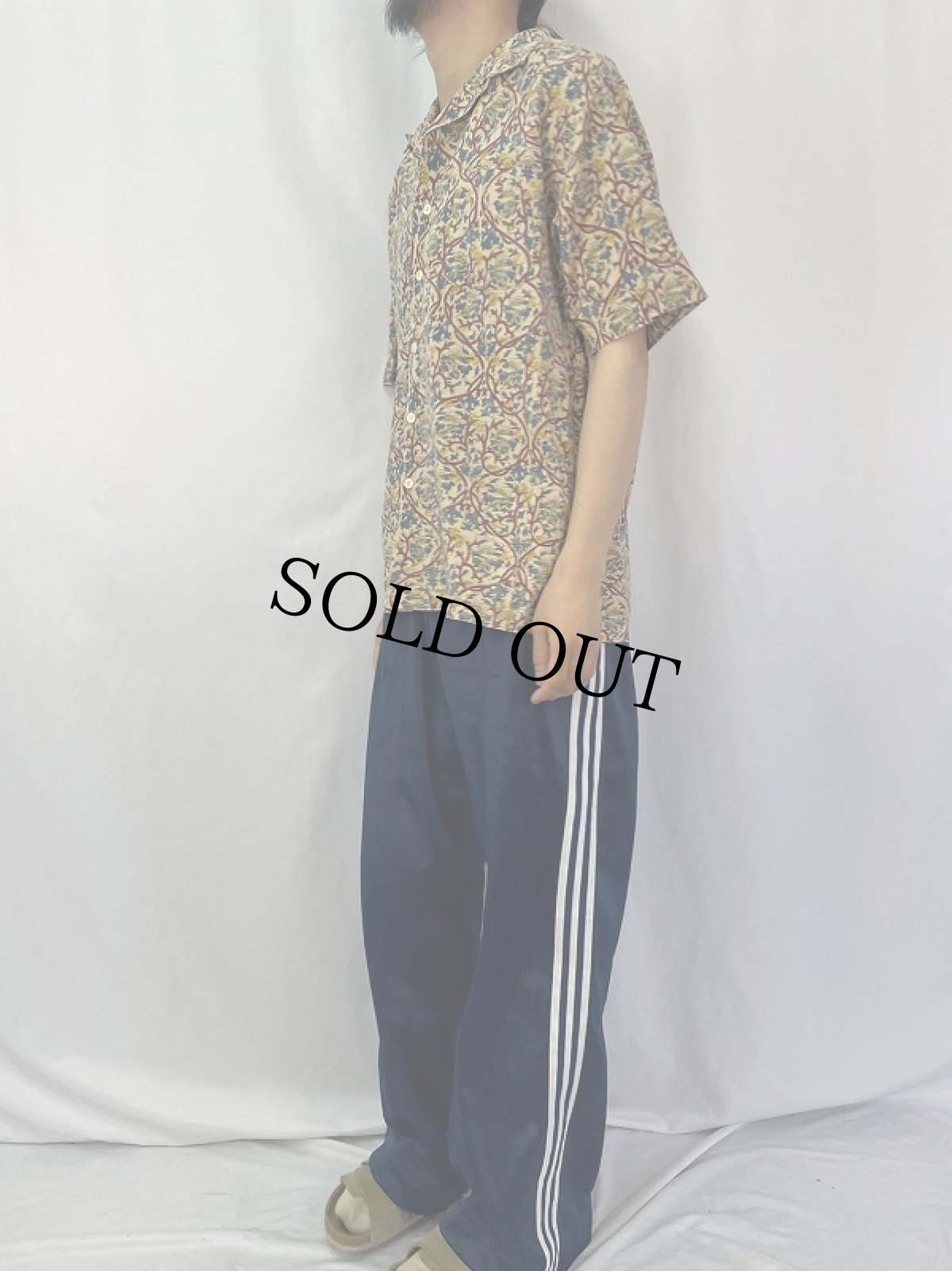 画像3: POLO Ralph Lauren "CALDWELL" 総柄 コットンアロハシャツ M (3)