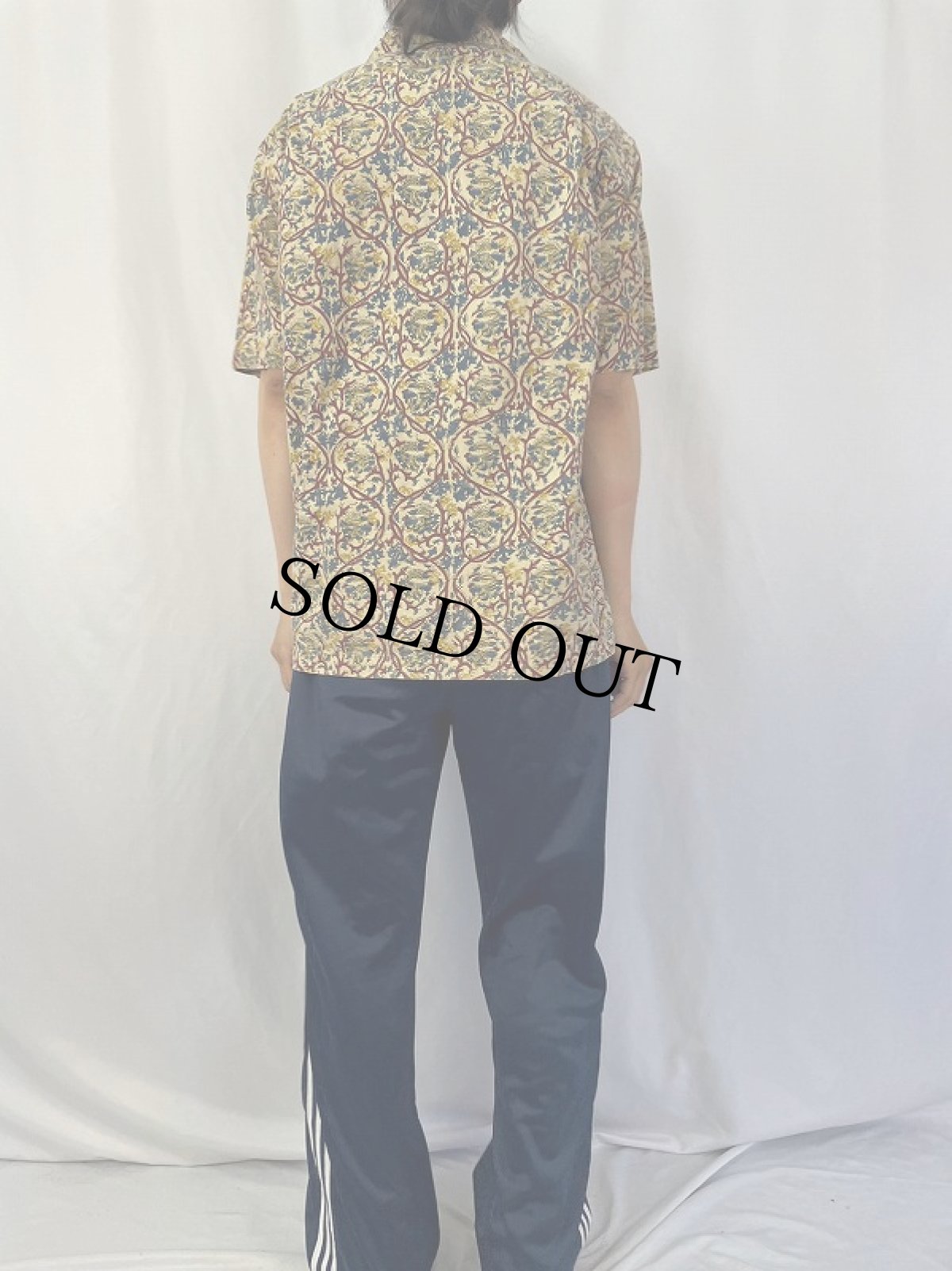 画像4: POLO Ralph Lauren "CALDWELL" 総柄 コットンアロハシャツ M (4)