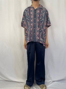 画像2: 90's〜 POLO Ralph Lauren "VINTAGE CAMP" ペイズリー柄 コットンオープンカラーシャツ XL (2)