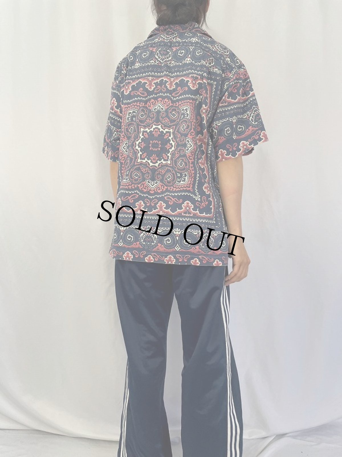 画像4: 90's〜 POLO Ralph Lauren "VINTAGE CAMP" ペイズリー柄 コットンオープンカラーシャツ XL (4)