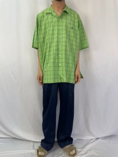 画像2: POLO Ralph Lauren "CALDWELL" チェック柄 コットンオープンカラーシャツ XXL (2)