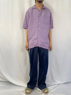 画像2: POLO Ralph Lauren "CALDWELL" リネン×シルク オープンカラーシャツ L (2)