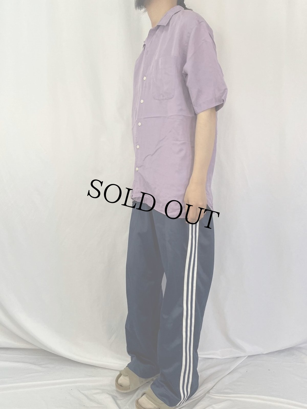 画像3: POLO Ralph Lauren "CALDWELL" リネン×シルク オープンカラーシャツ L (3)