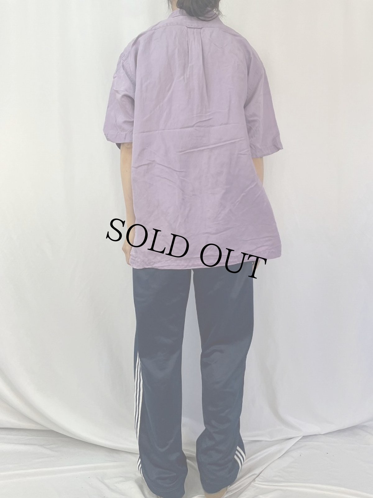 画像4: POLO Ralph Lauren "CALDWELL" リネン×シルク オープンカラーシャツ L (4)