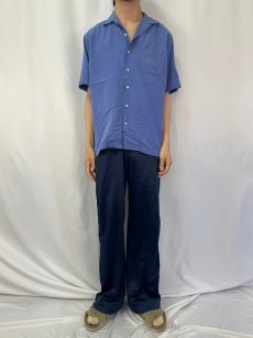 画像2: POLO Ralph Lauren "CALDWELL" シルク×コットン オープンカラーシャツ M (2)