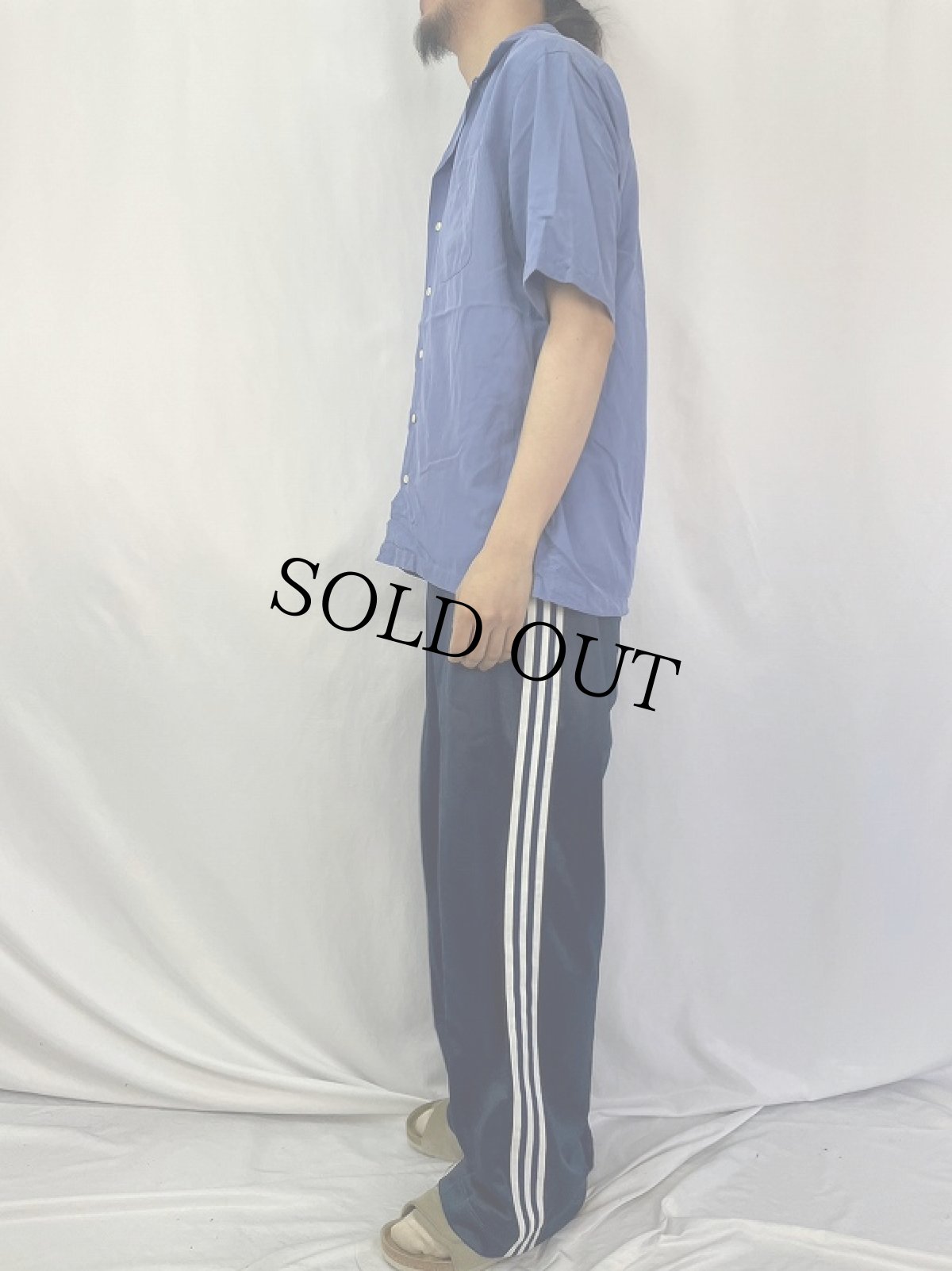 画像3: POLO Ralph Lauren "CALDWELL" シルク×コットン オープンカラーシャツ M (3)