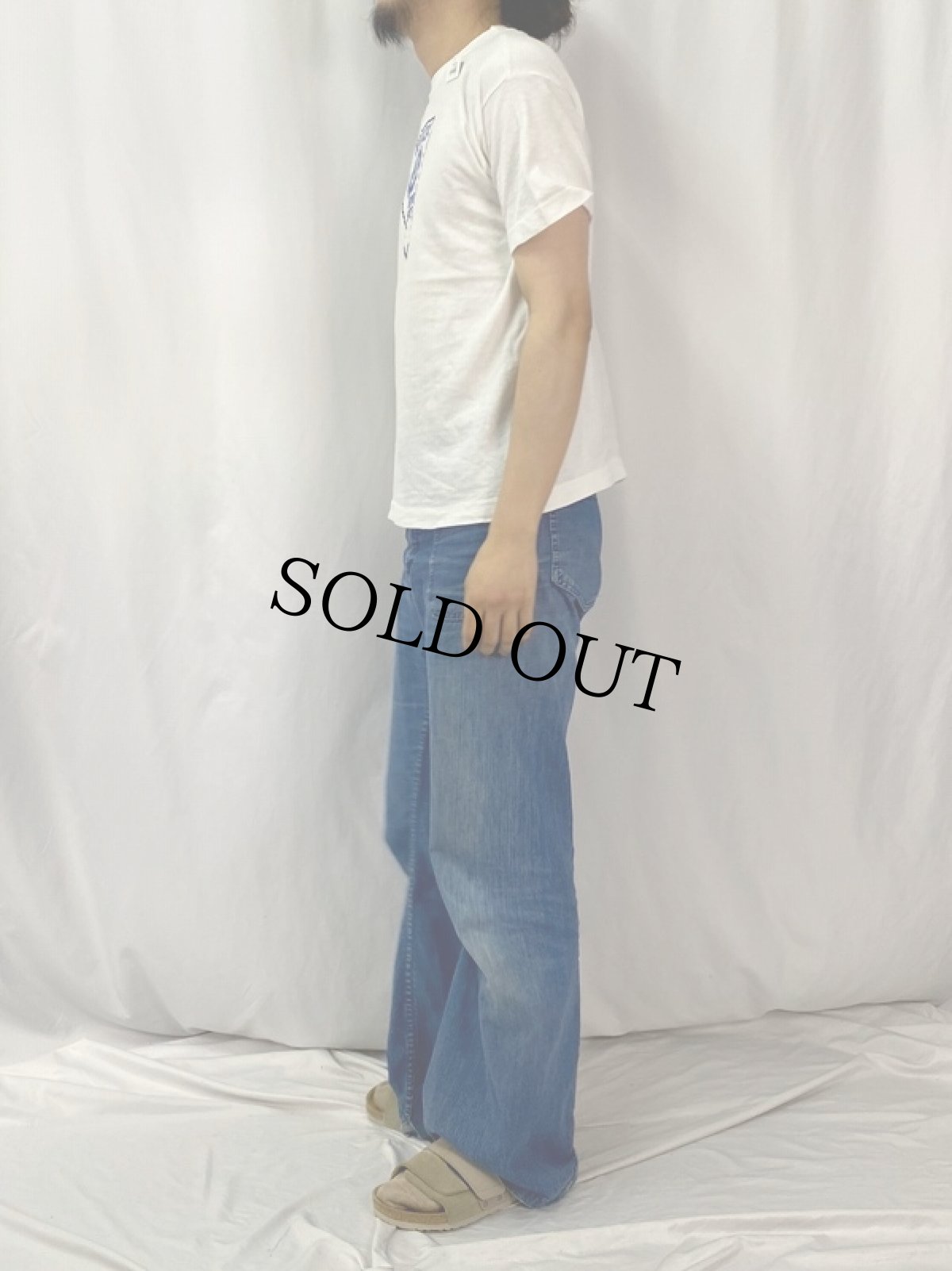 画像3: 50〜60's NEVADA BOYS STATE フロッキープリントTシャツ L (3)