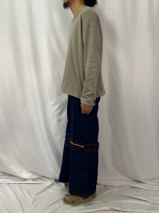 画像3: resina デザインワイドデニムパンツ W31 (3)