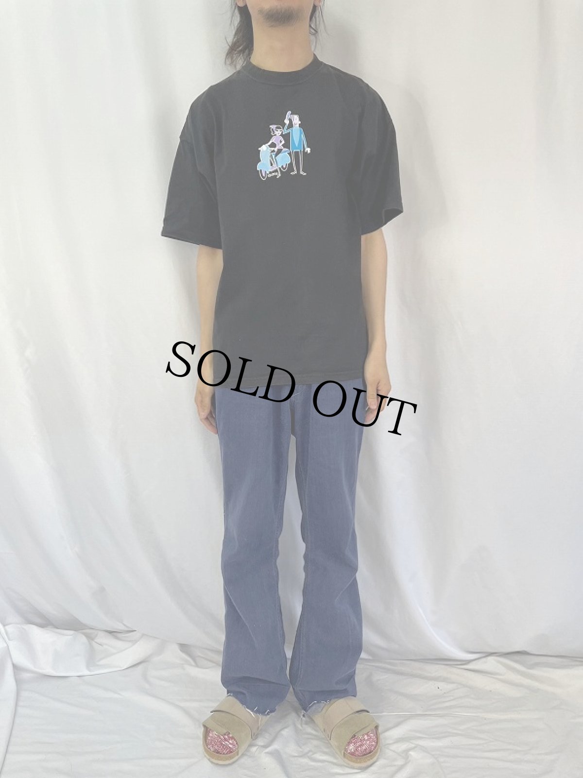 画像2: 2001 SHAG USA製 アートプリントTシャツ XL (2)